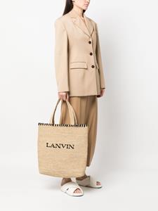 Lanvin Shopper met geborduurd logo - Beige