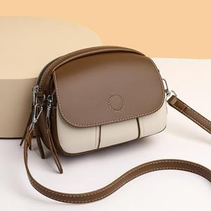 Yogodlns Women Vintage Contrast Color Flap Small Shoulder Bag PU Leather Shell Crossbody Bag Casual Style Shopper Handbag