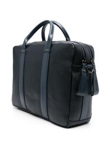 Doucal's grained leather briefcase - Blauw