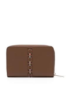 Paul Smith Stripe-woven leather wallet - Bruin