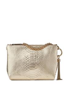 Jimmy Choo Callie clutch met slangenhuidprint - Goud