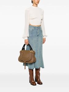 Chloé Marcie leather tote bag - Bruin