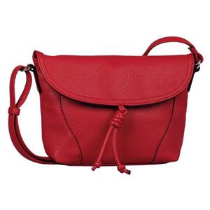 TOM TAILOR Handtasche "Malia", Kleine Überschlagtasche aus weich genarbtem Lederimitat
