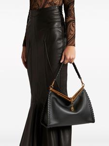 ETRO large Vela leather shoulder bag - Zwart