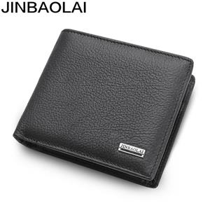 OuBang Leather Card Wallet Premium lederen herenportemonnee Echte koeienhuid portemonnee voor heren Korte zwarte creditcard Kassabonhouder Portemonnee