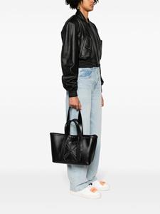 Off-White Arrows-stitch leather tote bag - Zwart