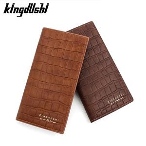 Kingdushi Retro Crocodile Men's Wallet Long Large Capacity Multi Card Hinge Zero Wallet Thin Men's Wallet
