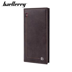 Baellerry Men Long Wallets Vintage Design Card Holder Artificial Leather Business Wallet Money Bags
