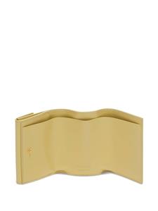 Jil Sander logo-debossed leather purse - Geel