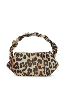 GANNI mini Bou leopard-print tote bag - Bruin