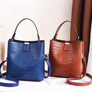 HUANZI BAG Fashion Ladies Handbags All-match Bucket Bag Trendy One-shoulder Messenger Bag