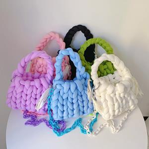 DUSUN BAG Mode dik touw geweven vrouwen handtassen ontwerper handgemaakte schoudertassen acryl kettingen crossbody tas gehaakte kleine tote portemonnees