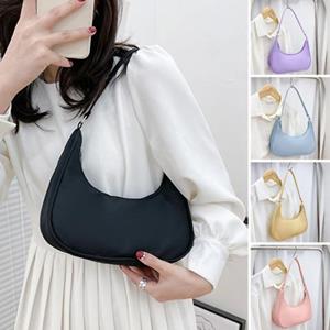 Wonder Pocket Zomer Effen Kleur Casual Waterdichte Nylon Rits Dames Dumpling Hobo Tas Tote Portemonnee Dating