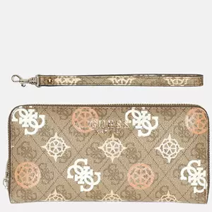 Guess Eliette ziparound portemonnee L latte logo multi