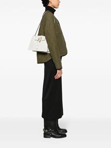 Furla logo-plaque leather shoulder bag - Beige