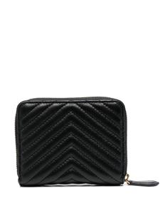 PINKO logo-plaque quilted leather wallet - Z99Q BLACK