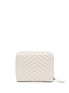PINKO logo-plaque quilted leather wallet - Wit