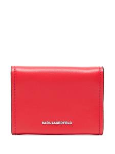 Karl Lagerfeld K/Ikonik kleine leren portemonnee - Rood