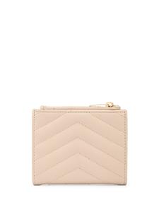 Saint Laurent Portemonnee met logoplakkaat - Beige