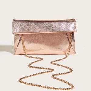 SCIONE Mode glitter handtas luxe effen kleur PU lederen tas opvouwbare avond portemonnee voor vrouwen nieuwe envelop gouden clutch tassen XA38H