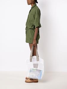 Sarah Chofakian Shopper met mesh - Wit