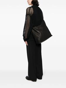 Yohji Yamamoto leather shoulder bag - Zwart