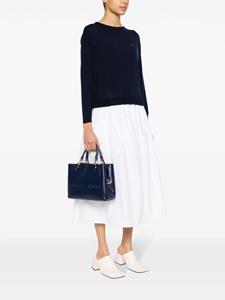 Emporio Armani small logo-embossed tote bag - Blauw