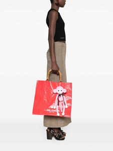 La milanesa Shopper met applicatie - Rood