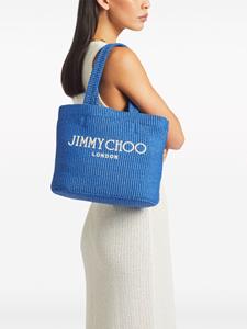 Jimmy Choo Strandtas met geborduurd logo - Blauw