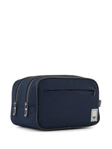 Emporio Armani Toilettas met logopatch - Blauw