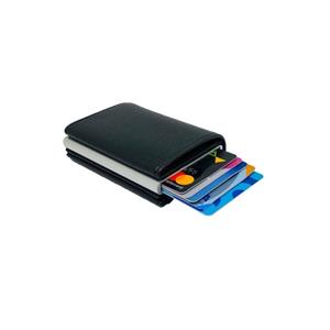 Palmiye Clothing & Footwear & Accessories Automatic Mechanism Magnet Leather Black Men's Card Holder Wallet With Money Eyes