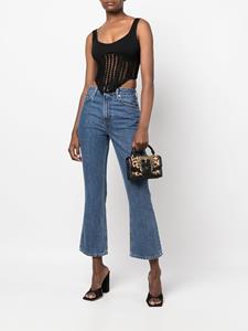 Versace Jeans Couture Barocco shopper met luipaardprint - Zwart
