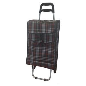 Benson Boodschappentrolley - zwart/ruit - 92 x x 27 cm - liter -