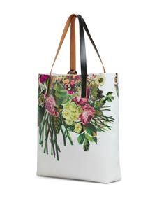 Marni Shopper met bloemenprint - Wit