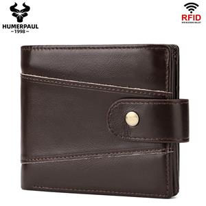 Humerpaul Genuine leather Men slim wallet multi-card coin purse