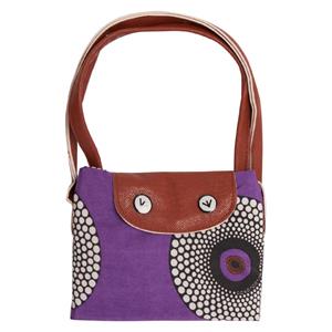 Biggdesign BiggFashion opvouwbare tas met paars patroon, comfortabel, opvouwbaar, paarse kleur, patroon, lichtgewicht, 36 x 13 x 26 cm