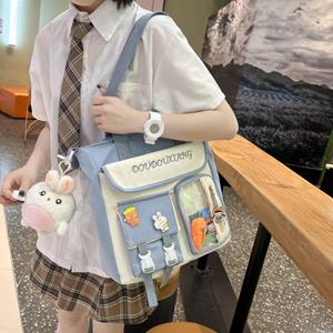 JINBAOSEN BAG Kawaii Schoudertas Kleine Koreaanse Mode Messenger Crossbody Tas voor Studenten Katoenen Doek Vrouwelijke Handtassen Bolsas