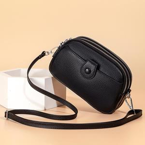 VIA ROMA Leather Fashion Mom Bag Mobile Phone Bag Mini Crossbody Bag Women's Shoulder Bag Large Capacity