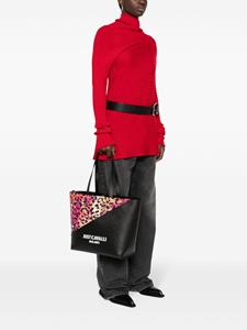 Just Cavalli Shopper met colourblocking - Zwart