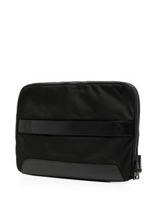 Makavelic logo-appliqué zip-around laptop bag - Zwart