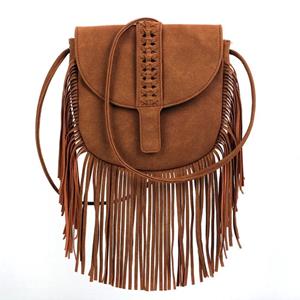 RUWB BAGS Faux Suede Leather Hippie Gypsy Boho Bag Women's Handbags Bag Vintage Fringe Tassel Bohemian Bag Women Shoulder Crossbody Bags