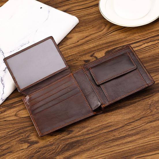DYS Fashion Bags Korte minimalistische portemonnee RFID-blokkerende elegante herenzak aan de voorkant