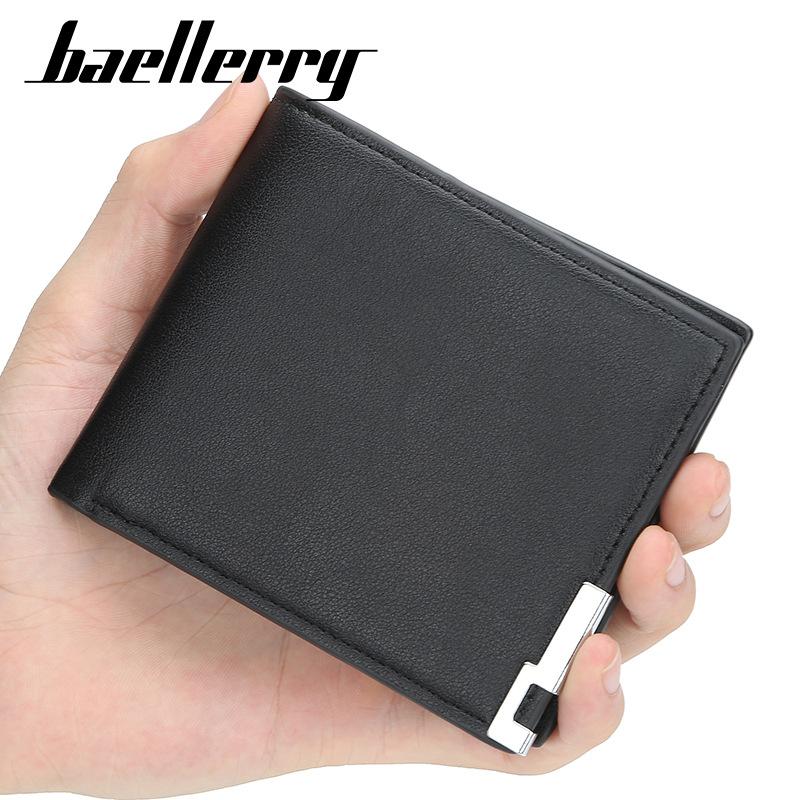 Baellerry korte stijl heren zakelijke portefeuilles lederen eenvoudige kaarthouder portemonnee portemonnee