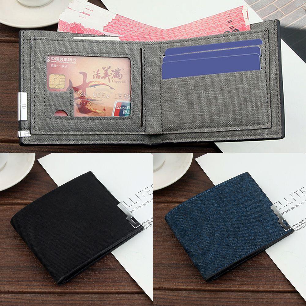 Huyouqi Eenvoudige ritssluiting, kleine mode, multifunctionele korte portemonnee voor heren, mini-portemonnee, kaarthouder
