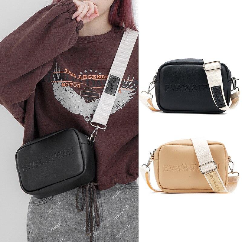 Aliwood Women Shoulder Bags Simple Elegant High Quality Wide Shoulder Strap Designer Leather Females Crossbody Bags Phone packag