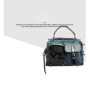 Sparkling Stars Fashionable sequin handbag, fashionable high-end shoulder bag, leather small bag, versatile women's bag