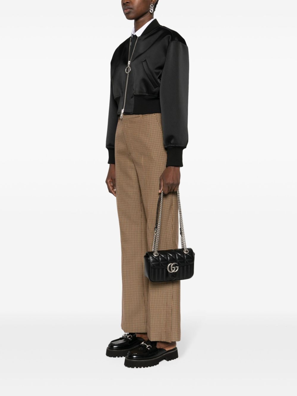 Gucci GG Marmont kleine schoudertas - Zwart