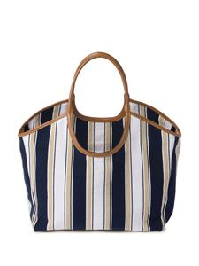 Miu Miu Ivy gestreepte shopper - Bruin