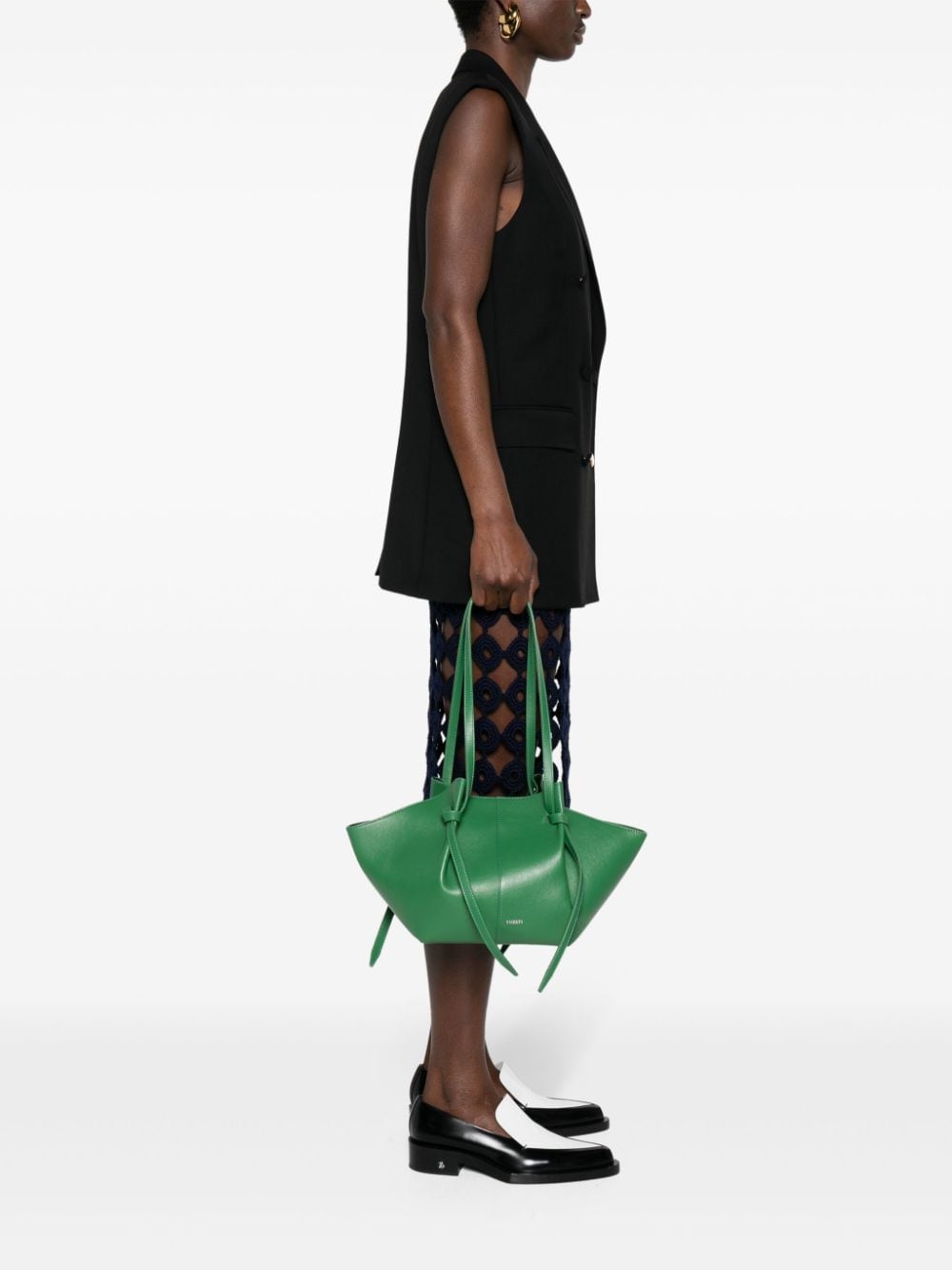 Yuzefi Mochi leather tote bag - Groen