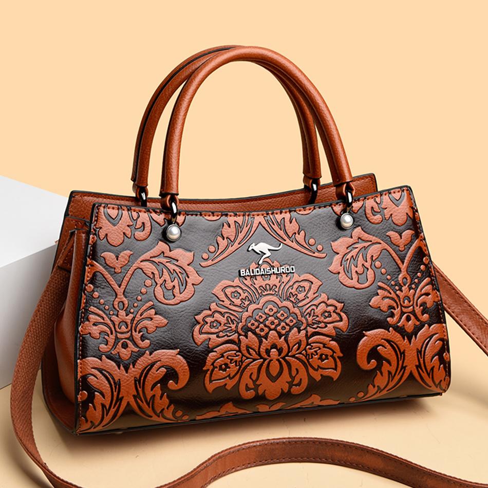 Your favorite bag Luxe Croosbody-tassen voor dames Mode-bloemenportemonnees en handtassen Hoogwaardige lederen dames elegante schoudertassen